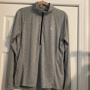 Under Armour Gray Heatgear Performance Tech Half-Zip - Sz XL